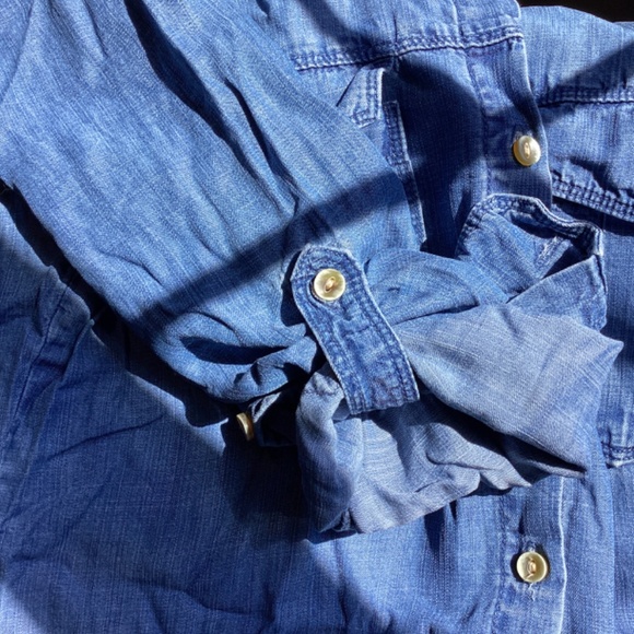 Anthropologie Cloth and Stone Tencel Denim Shirt *EUC* Small - Picture 6 of 8